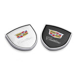 2pcs 39x39mm Cadillac Shield Metal Car Window Sticker Emblem Badge Decal