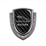 Jaguar Metal Carbon Fiber Shield Car Rear Sticker Auto Window Emblem Badge Decal