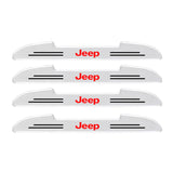 4pcs Jeep Car Door Bumper Strip Anti-collision Protection Sticker