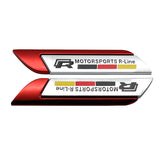 2pcs Volkswagen GTI Rline Logo Metal Car Side Sticker Emblem Badge Decal Auto Body Decoration