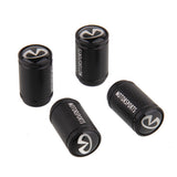 4pcs/set Infiniti Logo Matte Car Air Valve Stem Caps Auto Tyre Valve Covers