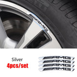 4pcs/set 9cm Mercedes Benz AMG Brabus 4 Matic Aluminum Alloy Car Wheel Rim Tyre Sticker