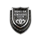 Toyota Shield Carbon Fiber Car Rear Sticker Window Emblem Badge Decal