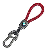 BMW Braided Rope Car Keychain Keyring Pendant