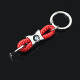 BMW M Power Logo Braided Rope Car Keychain Keyring