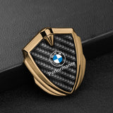 BMW Shield Carbon Fiber Car Side Window Sticker Emblem Badge Decal