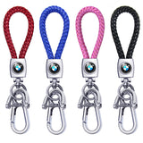 BMW Braided Rope Car Keychain Keyring Pendant