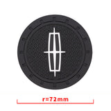 2pcs/set Lincoln Logo PVC Waterproof Car Water Coaster