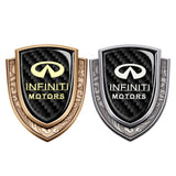 Infiniti Metal Carbon Fiber Shield Car Rear Sticker Auto Window Emblem Badge Decal