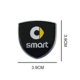 2pcs 39x39mm Mercedes Benz Smart Shield Metal Car Window Sticker Emblem Badge Decal