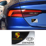 Porsche VIP OWNERS Metal Car Stickers Rear Emblem Badge