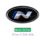 Hyundai Elliptical Metal Car Window Sticker Emblem Badge Decal
