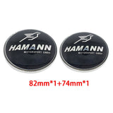 2PCS BMW Logo X1 X3 X5 X6 1 3 5 7 Series 82mm Car Front Hood Sticker 74mm Auto Trunk Emblem Rear Badge Decal