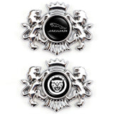 Jaguar Double Lion Metal Car Rear Sticker Auto Window Emblem Badge Decal