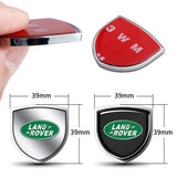 2pcs 39x39mm Land Rover Shield Metal Car Window Sticker Emblem Badge Decal