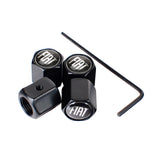 4pcs/set Fiat Anti-Theft Car Air Valve Stem Cap Auto Tyre Valve Covers