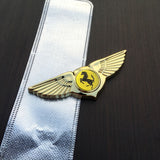 Ferrari Angle Wings Metal Car Front Center Sticker Grille Emblem