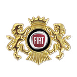 Fiat Double Lion Metal Car Rear Sticker Auto Window Emblem Badge Decal