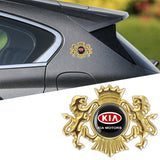 KIA Double Lion Metal Car Rear Sticker Auto Window Emblem Badge Decal
