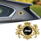Jeep Double Lion Metal Car Rear Sticker Auto Window Emblem Badge Decal