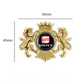 SEAT Double Lion Metal Car Rear Sticker Auto Window Emblem Badge Decal