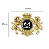 Mazda Double Lion Metal Car Rear Sticker Auto Window Emblem Badge Decal