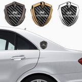 Hyundai Shield Carbon Fiber Car Side Window Sticker Emblem Badge Decal