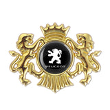 Peugeot Double Lion Metal Car Rear Sticker Auto Window Emblem Badge Decal