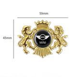 MINI Cooper Double Lion Metal Car Rear Sticker Auto Window Emblem Badge Decal