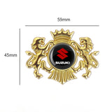 Suzuki Double Lion Metal Car Rear Sticker Auto Window Emblem Badge Decal