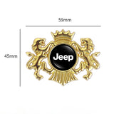Jeep Double Lion Metal Car Rear Sticker Auto Window Emblem Badge Decal