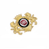Fiat Double Lion Metal Car Rear Sticker Auto Window Emblem Badge Decal