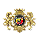 Abarth Double Lion Metal Car Rear Sticker Auto Window Emblem Badge Decal
