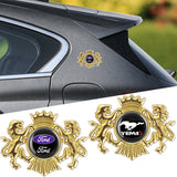 Ford Mustang Double Lion Metal Car Rear Sticker Auto Window Emblem Badge Decal