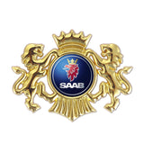 SAAB Double Lion Metal Car Rear Sticker Auto Window Emblem Badge Decal