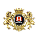 Honda Double Lion Metal Car Rear Sticker Auto Window Emblem Badge Decal