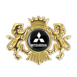 Mitsubishi Double Lion Metal Car Rear Sticker Auto Window Emblem Badge Decal