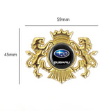 Subaru Double Lion Metal Car Rear Sticker Auto Window Emblem Badge Decal