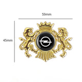 Opel Double Lion Metal Car Rear Sticker Auto Window Emblem Badge Decal