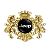 Jeep Double Lion Metal Car Rear Sticker Auto Window Emblem Badge Decal