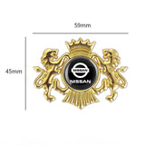 Nissan Nismo Double Lion Metal Car Rear Sticker Auto Window Emblem Badge Decal