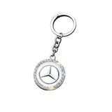 Mercedes Benz AMG Logo Diamond Keychain Metal Keyring