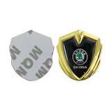 Skoda Car Logo Shield Metal Auto Window Sticker Emblem Badge Decal