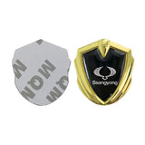 Ssang Yong Car Logo Shield Metal Auto Window Sticker Emblem Badge Decal