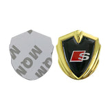 Audi Sline Car Logo Shield Metal Auto Window Sticker Emblem Badge Decal