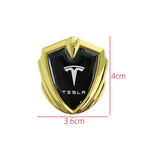 Tesla Car Logo Shield Metal Auto Window Sticker Emblem Badge Decal