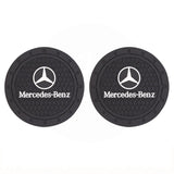 2pcs/set Mercedes Benz AMG Logo PVC Waterproof Car Water Coaster
