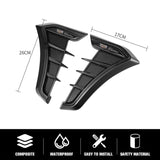 2PCS Cadillac Logo Shark Fin Car Side Fender Sticker Emblem