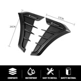 2PCS Peugeot Logo Shark Fin Car Side Fender Sticker Emblem