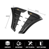 2PCS Chevrolet Logo Shark Fin Car Side Fender Sticker Emblem